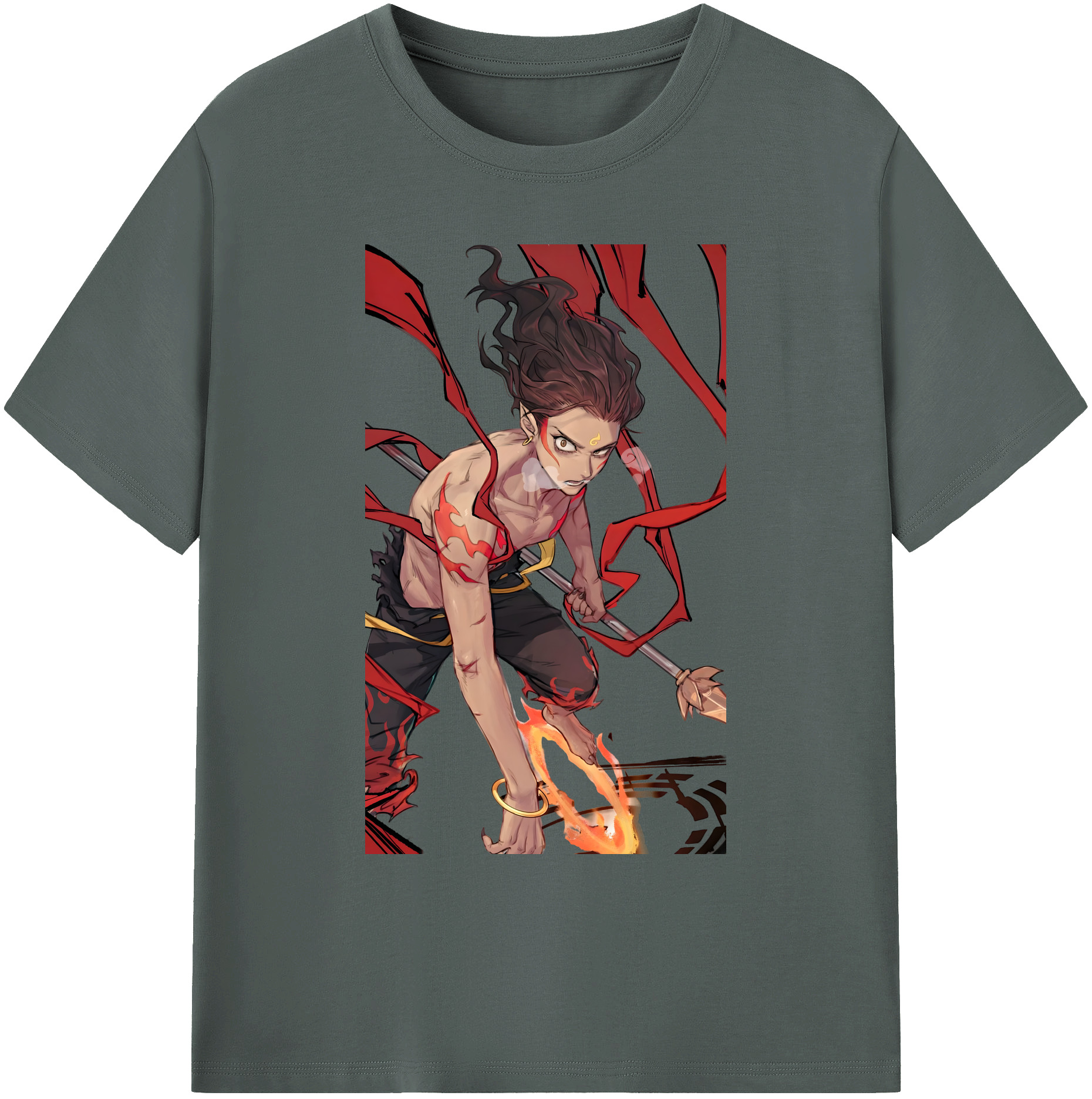 （画像用） Ne Zha 2 ナタ 魔童の大暴れ 綿100％ メンズ半袖Tシャツ｜肌触りやわらか＆通気性